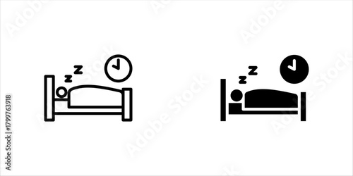 Bedtime icon vector set for ui designs vector illustration, eps10.