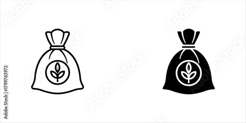 Fertilizer icon vector on white background