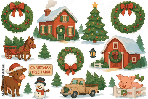 Set of christmas icons