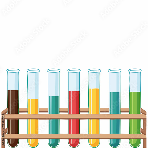 Scientific Research with Colorful Chemical Samples