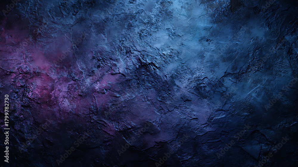 Obraz premium Textured dark background with vibrant purple and blue glowing light accents