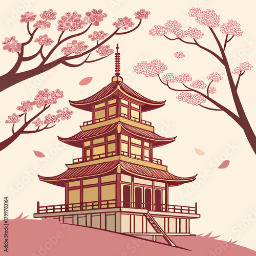 japanese pagoda in japanese style
