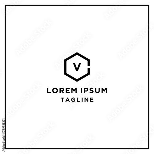 cv or vc hexagon logo