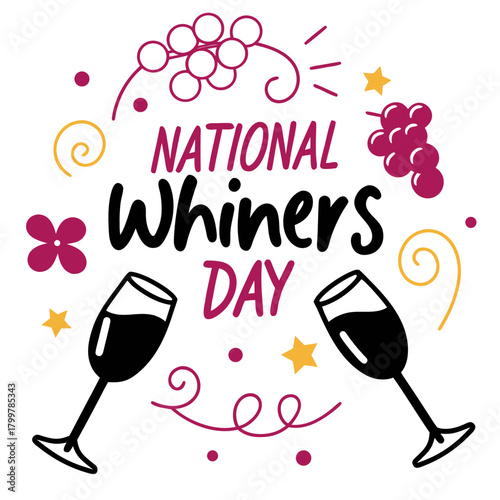 NATIONAL WHINERS DAY vector illustration isolated on white background