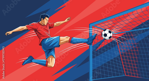 Young male tourist with a suitcase taking a selfie on his smartphone during a vacation journey. Vector illustration of a traveler exploring