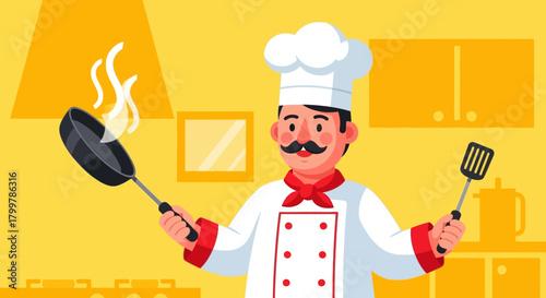 Professional Chef Cooking Food Delicious Meal Culinary Expertise Kitchen