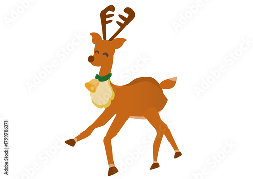 クリスマスのトナカイのイラスト素材