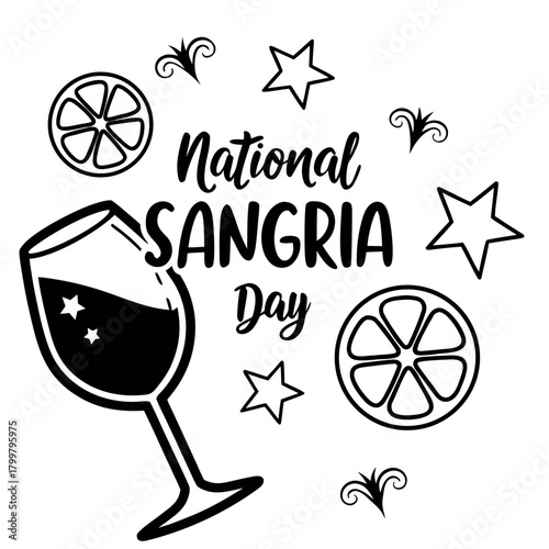 NATIONAL SANGRIA DAY vector illustration 