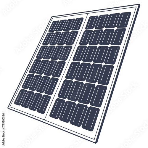 Illustration of a solar panel isolated on