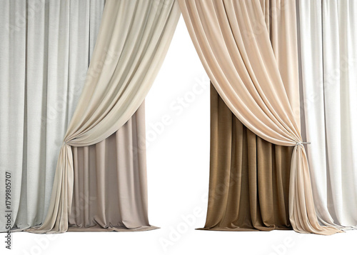curtains isolated on suitable  background