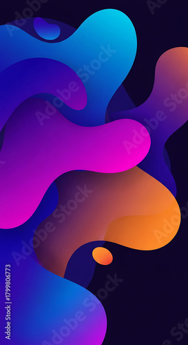 Contemporary Minimalist Liquid Shapes Vector Illustration