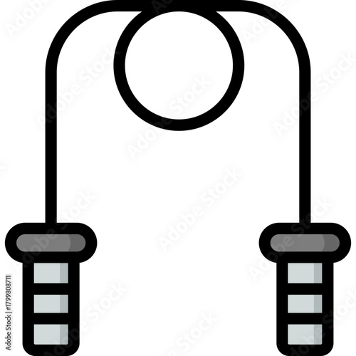 rope icon illustration design with filled outline