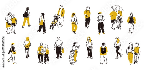 インクにじみペン画の人物_A