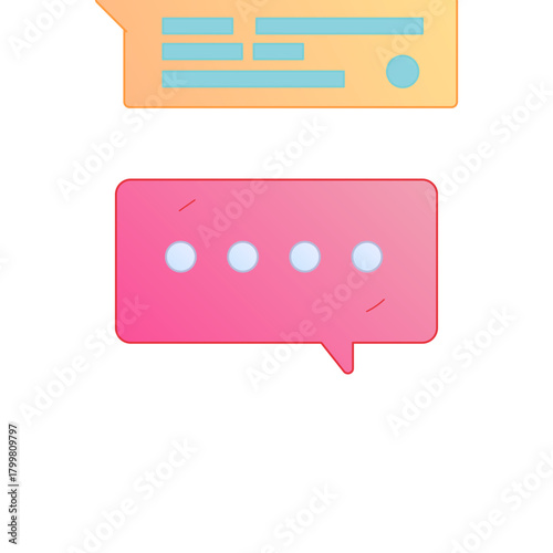 Social Media Network Interaction Friendship Relationship Gradient Flat Vector Illustration Online Communication Asset
