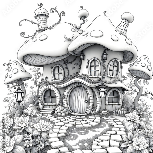 Coloring Pages Houses – Black & White Edition
