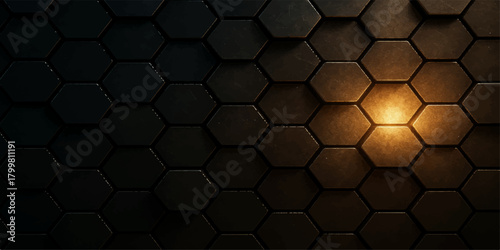 Seamless black and white geometric honeycomb pattern vector illustration texture backdrop