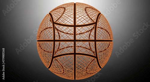Basketball with transparent background