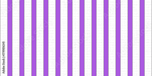 White and grey vertical striped pattern close-up. Painted planks and wooden planks for background. Vertical stripes, alternating vibrant purple and crisp white, minimal, color.
