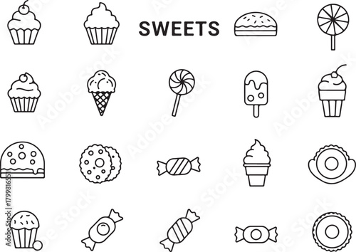 Food Icons Vector Set Black Silhouette Illustration Design Symbol