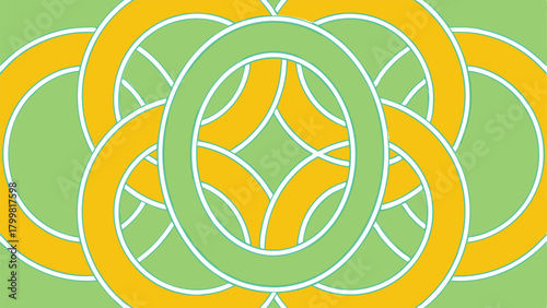 Vector illustration of a peace symbol orange fruit icon design in a green circle pattern set