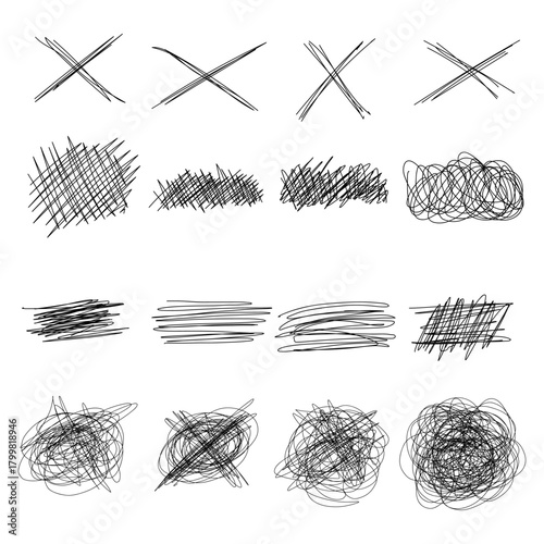 Foto Ensemble de lignes raturés