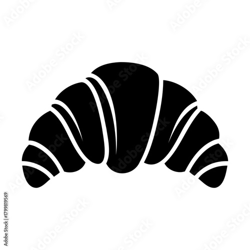 Croissant vector graphic and icon design