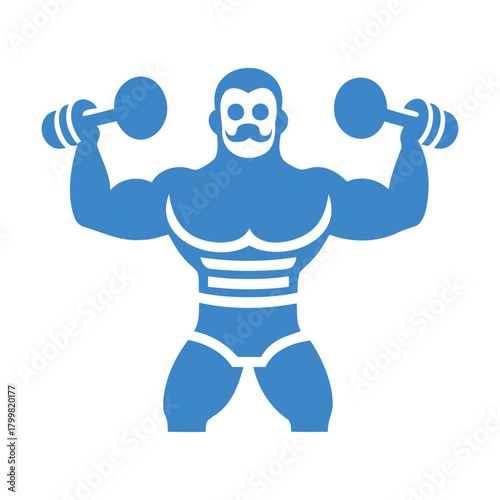 Strongman vector graphic and icon design