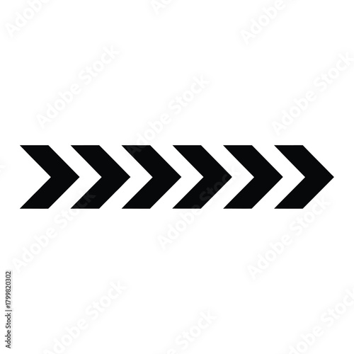 Chevron arrow pattern moving forward directional symbol