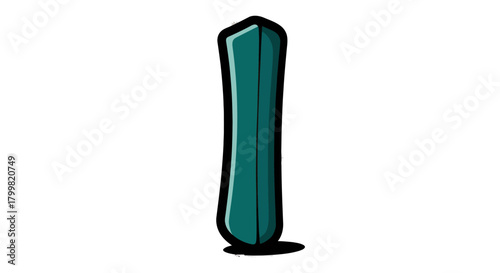 Stylized green letter I with a bold black outline.