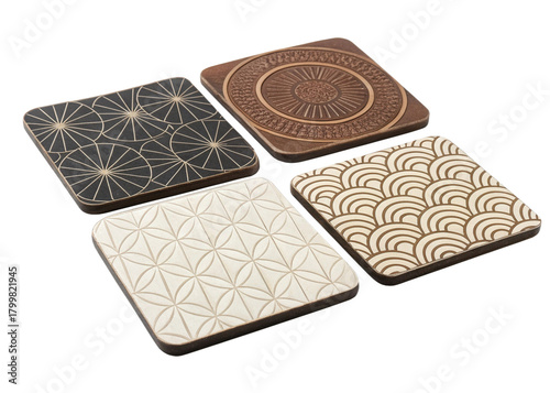 coasters isolated on perfect background