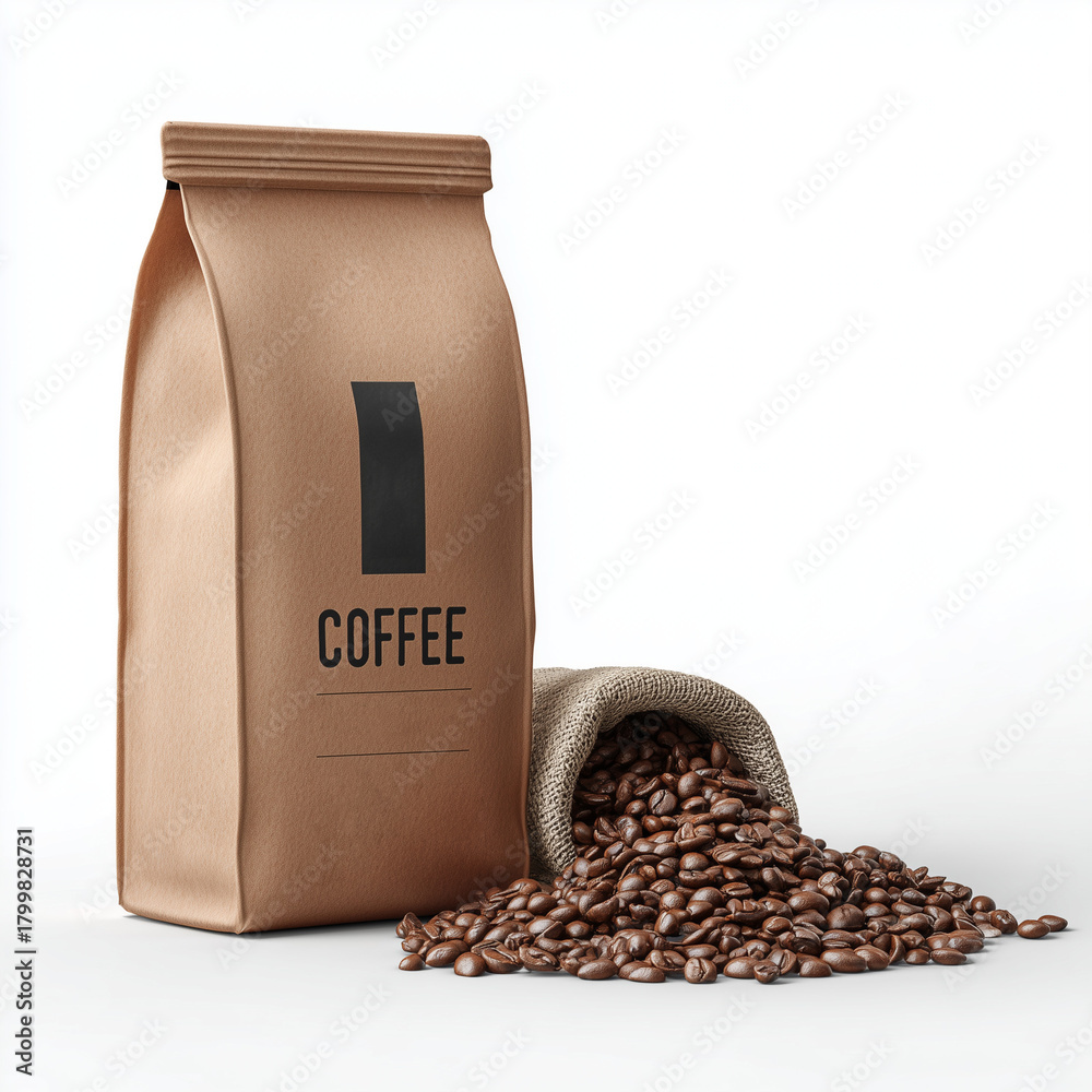 Fototapeta premium Kawa ziarnista - packshot