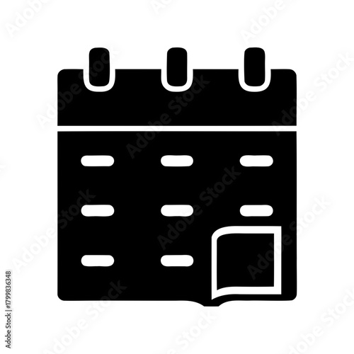 Calendar icon for schedule planning and important dates Vector, illustration