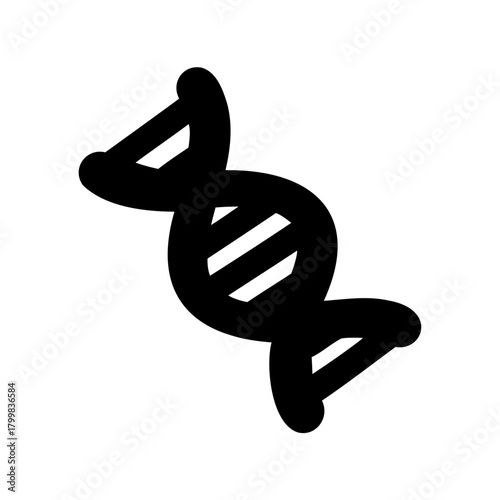 Simple dna strand helix icon illustration graphic design Vector, illustration