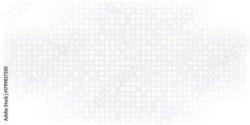 Vector abstract white and gray  background frame of geometric shapes. Circular ornament. Pattern of dots, particles, molecules, fragments. Poster for technology, medicine, presentations, business.