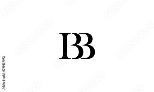 BB initial letters, monogram logo

