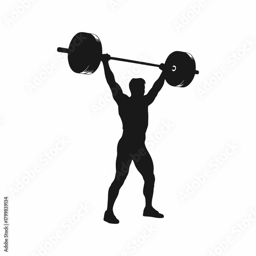weightlifting vector silhouette