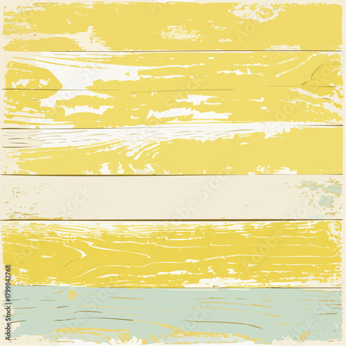 Weathered wood background with cracked pastel yellow paint texture and aged rustic surface