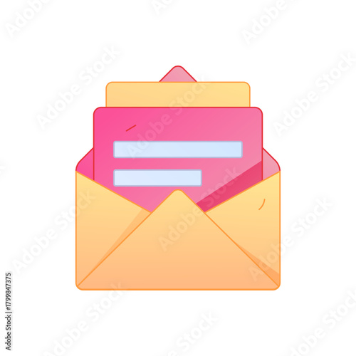 Digital File Management Contract Agreement Office Process Gradient Flat Vector Illustration Electronic Document Asset
