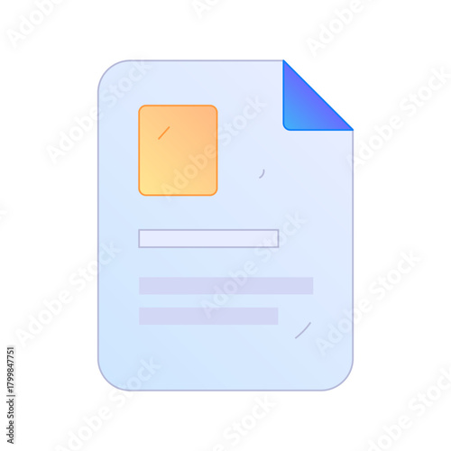 Digital File Management Contract Agreement Office Process Gradient Flat Vector Illustration Electronic Document Asset
