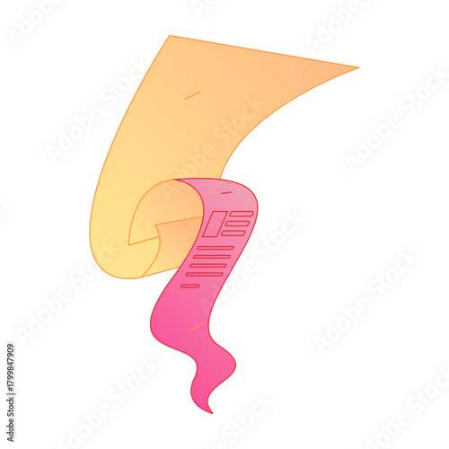 Digital File Management Contract Agreement Office Process Gradient Flat Vector Illustration Electronic Document Asset
