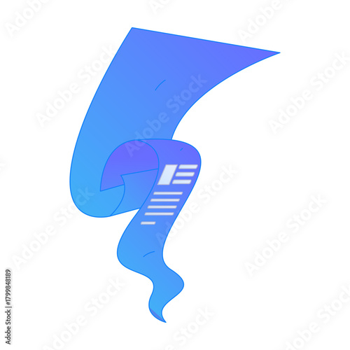 Digital File Management Contract Agreement Office Process Gradient Flat Vector Illustration Electronic Document Asset
