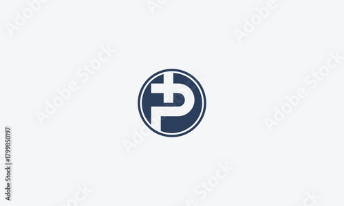 Medical P logo template with vector