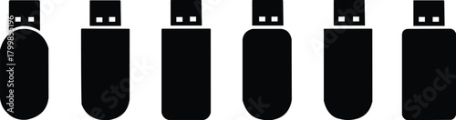 Vector usb flash drive vector icon. Usb icon set. Flash disk sign and symbol. usb vector icon, vector illustration.