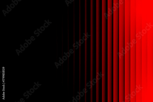 Abstract vertical red and black glitch effect with subtle green and purple hues creating a dynamic digital art piece