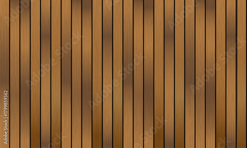 Realistic brown wooden slat panel with vertical lines, natural timber texture perfect for interior design, wall backgrounds, furniture mockups, packaging, and decorative patterns. High-quality seamles