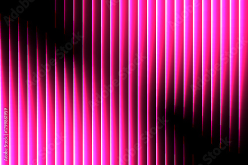 Vibrant pink and black vertical stripes create a dynamic abstract pattern with a sense of depth and movement
