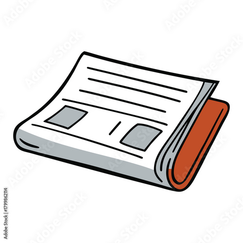 “A classic newspaper filled with bold headlines, crisp columns, and black-and-white stories. Its folded pages deliver daily news, insights, and moments captured in print.”