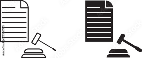 Court decision icon or Logo. black solid flat silhouette designs