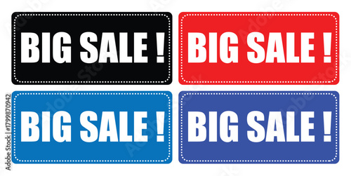 Big sale vector banners promotion and discount signs retail marketing design