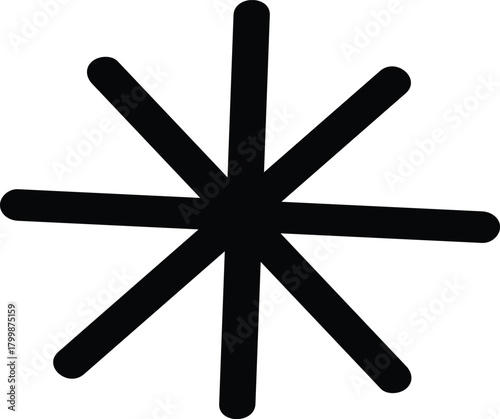 Illustration of a snowflake, , perfect for adding a wintery touch to your designs and projects, especially during the holidays